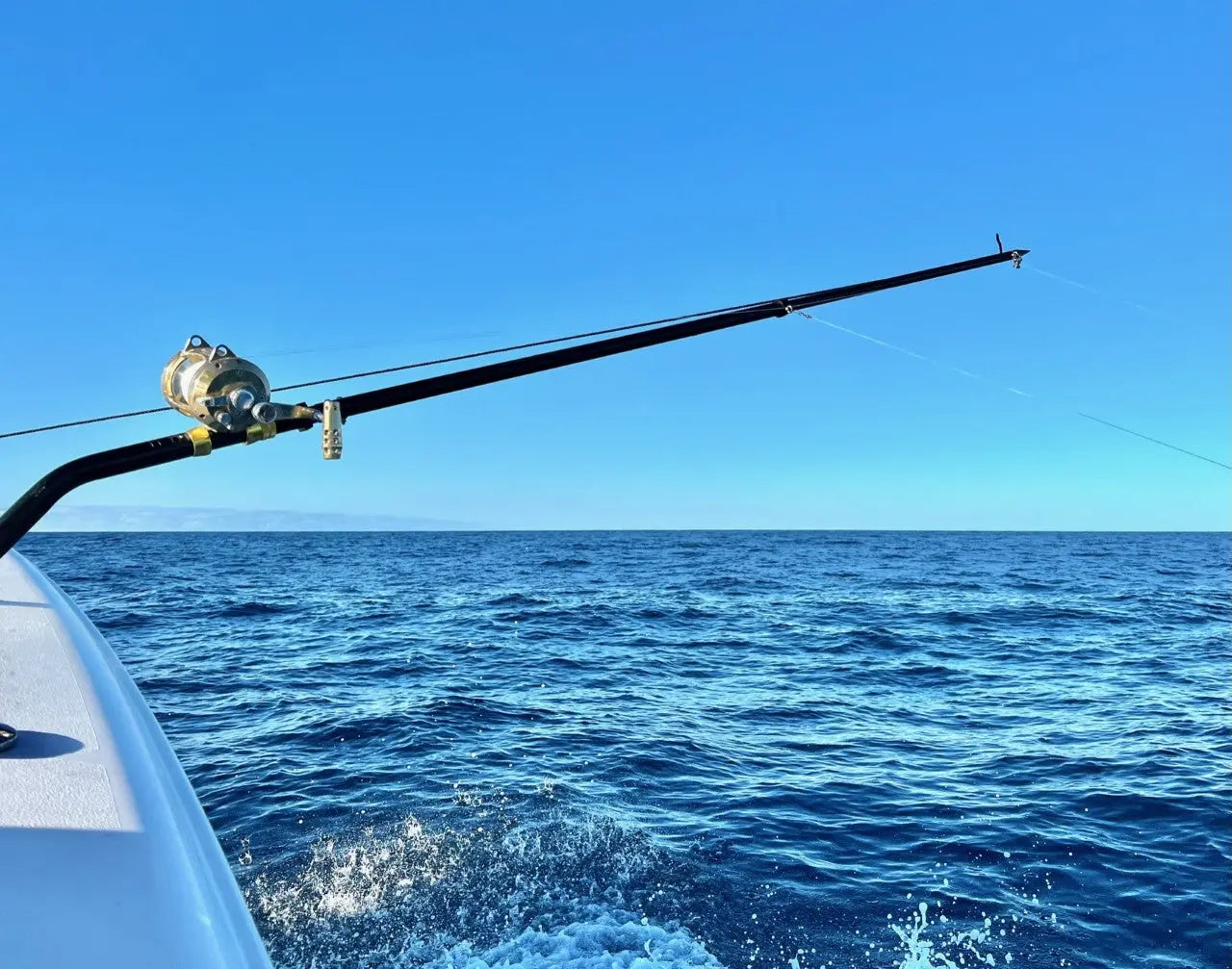 1x Dev Fishing Dual Offset Fishing Teaser Dredge Rod Spreader Outrigger  Boat Trolling Holder